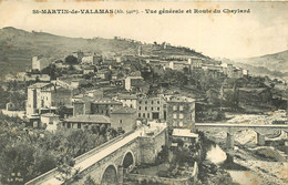 150722 ARDECHE 07 ST MARTIN DE VALAMAS Vue Generale Et Route De CHEYLAND - Saint Martin De Valamas