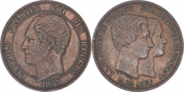 Belgique - 1853 - Médaille Du Mariage Du Duc De Brabant - 10 Centimes - 06-115 - Adel