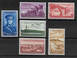 TURQUIE - 1939 - YVERT N° 894/899 ** MNH - COTE = 30 EUR. - Nuevos