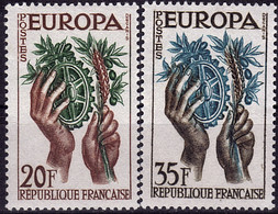 France - Europa CEPT 1957 - Yvert Nr. 1122/1123 - Michel Nr. 1157/1158  ** - 1957