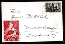 Saargebiet: 1954, Fernbrief In MiF , Tagesstpl.BÜSCHFELD Nach Hannover.Ricklingen - Storia Postale