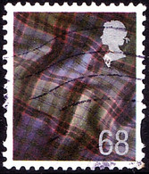 GREAT BRITAIN Scotland 2003 QEII 68p Greenish Yellow, Bright Magenta, New Blue, Grey-Black & Silver SGS117 FU - Angleterre