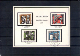 Sarre. Carte Maximum. Au Service De L'humanité. 1957 - FDC