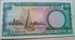 GAMBIA , P 1 , 10 Shillings , ND 1965, Almost UNC  Presque Neuf , - Gambia