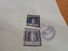 MARCHE DA BOLLO TASSA SUI CONTRATTI DI BORSA LIRE 2000 + 500 - 1992 - Revenue Stamps