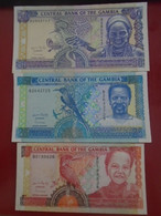 GAMBIA , P 16 18 19 ,  5 25 50  Dalasis , ND 1996 2001, AU + UNC Neuf , 3 Notes - Gambie