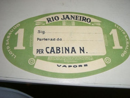 ETICHETTA  LLOYD SABAUDO RIO DE JANEIRO - Stickers