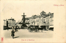 Châlons Sur Marne * 1903 * Place De La République * Attelage Cheval * Commerces Magasins - Châlons-sur-Marne