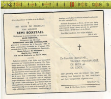 DP 12625 - REMI BOXSTAEL - MARTENS - VAN DER MYNSBRUGGE - GOEFERDINGE 1883 +1952 - OUDSTRIJDER 1914-18 - Devotion Images