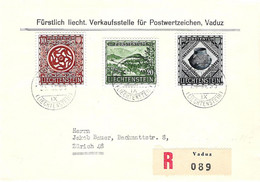 Liechtenstein 1953: Prähistorische Funde Zu 263-265 Mi 319-321 Yv 281-283 R-FDC O VADUZ 26.XI.53 (Zumstein CHF 220.00) - Brieven En Documenten