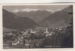 B4449) OBERVELLACH - Einzelne Häuser U. Kirche A. D. Tauernbahn ALT ! 1943 - Obervellach