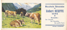 BU 2571 /   BUVARD -  BISCUITERIE SENONAISE ROBERT BEUFFE SENS )    ( 23,50 Cm X 10,50 Cm) - Sucreries & Gâteaux