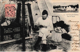 Au Camp De Châlons Sous La Tente Cavalerie Artillerie Batterie Capitaine Andrieu 1903 Librairie Militaire Mourmelon - Regimente