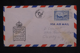 CANADA - Enveloppe 1er Vol De Montréal / Chicago Pour Oswego En 1946 - L 126073 - Lettres & Documents
