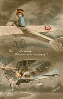 Surréalisme * Carte Photo Photo Montage * Enfant Avion Aviation Aviateur WW1 Guerre 14/18 War * Photographie - Photographs