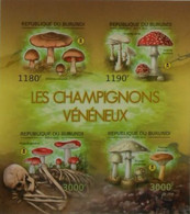 Burundi 2012 Mushrooms Poisonous Imperforated Souvenir Sheet MNH - Unused Stamps