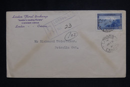 CANADA - Enveloppe Commerciale En Recommandé De London Pour Petrolia En 1941 - L 126084 - Storia Postale