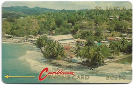 St. Lucia - C&W (GPT) - Coastline - 3CSLA - 1991, 20.250ex, Used - Santa Lucía