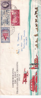 NEW ZEALAN (ROSS DEPENDENCY)1958 TRANS ATLANTIC FLIGHT FDC COVER TO UK. - Brieven En Documenten