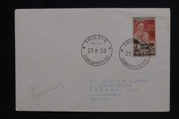 ITALIE - Affranchissement De Trieste Sur Enveloppe En 1953 Pour Londres - L 126089 - Storia Postale