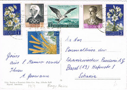 45802. Postal BORGO MAIORE (San Marino) 1959. Vista Monte TITANO - Covers & Documents