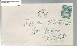 36129 ) Canada Newfoundland Cover Postal History - 1908-1947