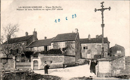 La Roche-Vineuse Canton De Mâcon-Nord Vieux St-Sorlin Maison De Lave ... Village Animé Saône-et-Loire 71960 Dos Vert - Autres & Non Classés