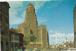 W3519- BUFFALO CITY HALL, NIAGARA SQUARE, MCKINLEY MONUMENT, CAR - Buffalo