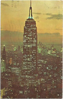 AC318 New York - Empire State Building At Night / Viaggiata 1968 - Empire State Building