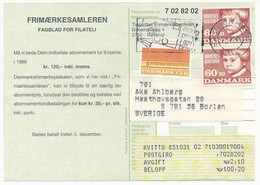 Postgiro, Postal Money Order - 25 October 1985 / Sweden, PKM Postkassa - 31 October 1985 - Briefe U. Dokumente