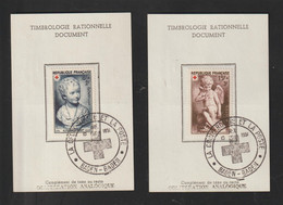 876 & 877 De 1950 - Oblitération Analogique Du 10 & 15 Avril 1951 à BADEN BADEN - La Croix Rouge - 2 Scannes - 1950-1959