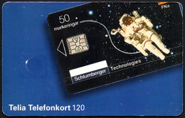 SWEDEN - TELIA TELEFONKORT - PHONE CARD - SCHLUMBERGER TECHNOLOGIES - ASTRONAUT - Spazio