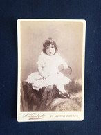 Tennis Sport * Enfant Et Raquette De Tennis Ou Badminton * Jeu Jouet Sports Photo CDV Cabinet Photographe Vandyck London - Tennis