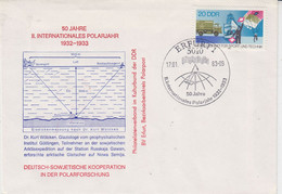 DDR 1982 50 Jahre II Internationales Polarjahr Ca Erfurt  17-01-2003 (DD208) - Internationales Polarjahr