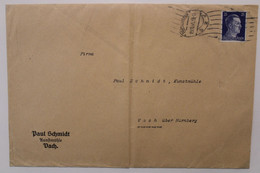 1941 Nürnberg Vach Cover Dt Reich Wk2 Flamme Erreur Nuremberg - Covers & Documents