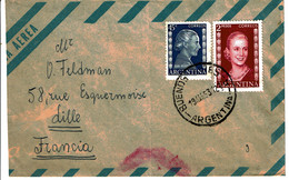 1953 - Lettre D'Argentine Pour Lille (France) - Tp N° 523 + 527 - Briefe U. Dokumente