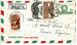 1948 -  Lettre Du Mexique Pour Paris - Poste Aérienne - Tp N° 60 - 61 - 66 - 133 - Mexico