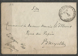 Belgique - Cachet "POSTES MILITAIRES 9" Du 4-1-19 - Lettre Vers Bruxelles - Cartas & Documentos