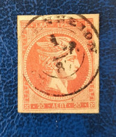 Stamps GREECE Large Hermes Head  Cancelation TYPE IV ΚΑΡΠΕΝΗΣΙΟΝ - Oblitérés