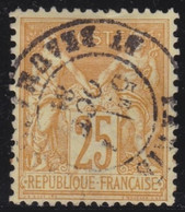 France   .   Y&T    .    92    .     O    .      Oblitéré   .    /    .   Cancelled - 1876-1898 Sage (Type II)