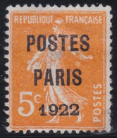 France   .   Y&T    .    Pre.  36  (2 Scans)  . Peu De Papier Sur  Le Dos   .   *   .   Neuf Avec Gomme - 1893-1947