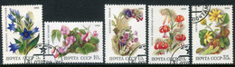 SOVIET UNION 1988 Flowers Used  Michel 5847-51 - Oblitérés