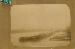 Péniches Batellerie * Carte Photo 1910 * à Situer ! * Barge Chaland Péniche - Houseboats