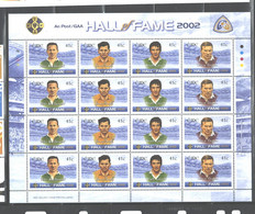 IRELAND 2002, "HALL Of FAME ATHLETS",SHEET. #1432-1435 MNH - Neufs