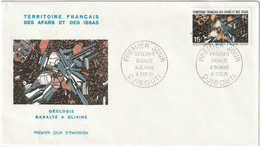 Env. FDC - Territoire Français Des Afars Et Des Issas (TFAI) - Géologie Basalte à Olivine (08-10-1971) - Andere & Zonder Classificatie