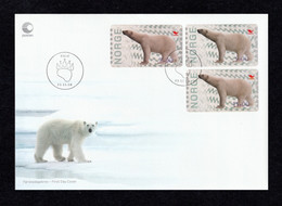 NORWAY 2008 Machine-Issued Labels / Polar Bear: First Day Cover CANCELLED - Timbres De Distributeurs [ATM]