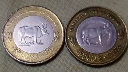 Sudan 2006 , 2 Types Of 20 Piastres / (non-magnetic And Magnetic With Straight 6)  KM 124 , GomaA - Soudan