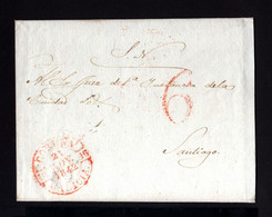 3000-SPAIN-ESPAÑA-PRE-PHILATELIC LETTER LA CORUÑA To SANTIAGO.1842.Carta PREFILATELICA.Lettre ESPAGNE - ...-1850 Prefilatelia