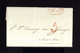 3324-SPAIN-ESPAÑA-PRE-PHILATELIC LETTER PAMPLONA To MARCILLA.1839.Carta PREFILATELICA.Lettre ESPAGNE - ...-1850 Prefilatelia