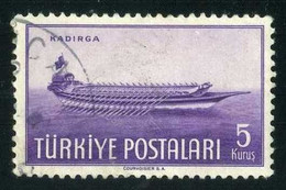 Turkey 1949 Mi 1235 Turkish Galley "Kadirga" | Day Of The Turkish Fleet, Ship - Used Stamps